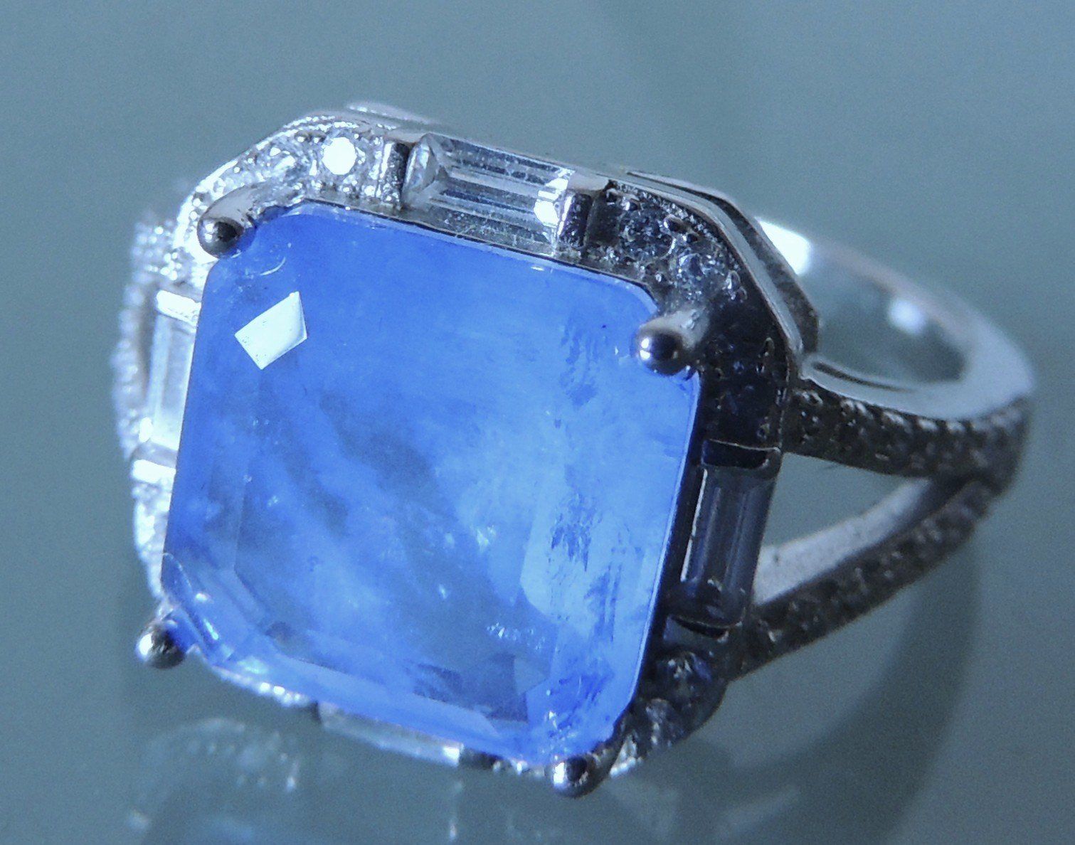 Anelli: Silber 925 Fingerring mit Schmucksteinen Gr. 57 – Usato da Waldenburg venduto da schaller707 1