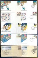 1987 -89 Australien FDC 5 Sätze 1x FDC 1x Postfrisch **