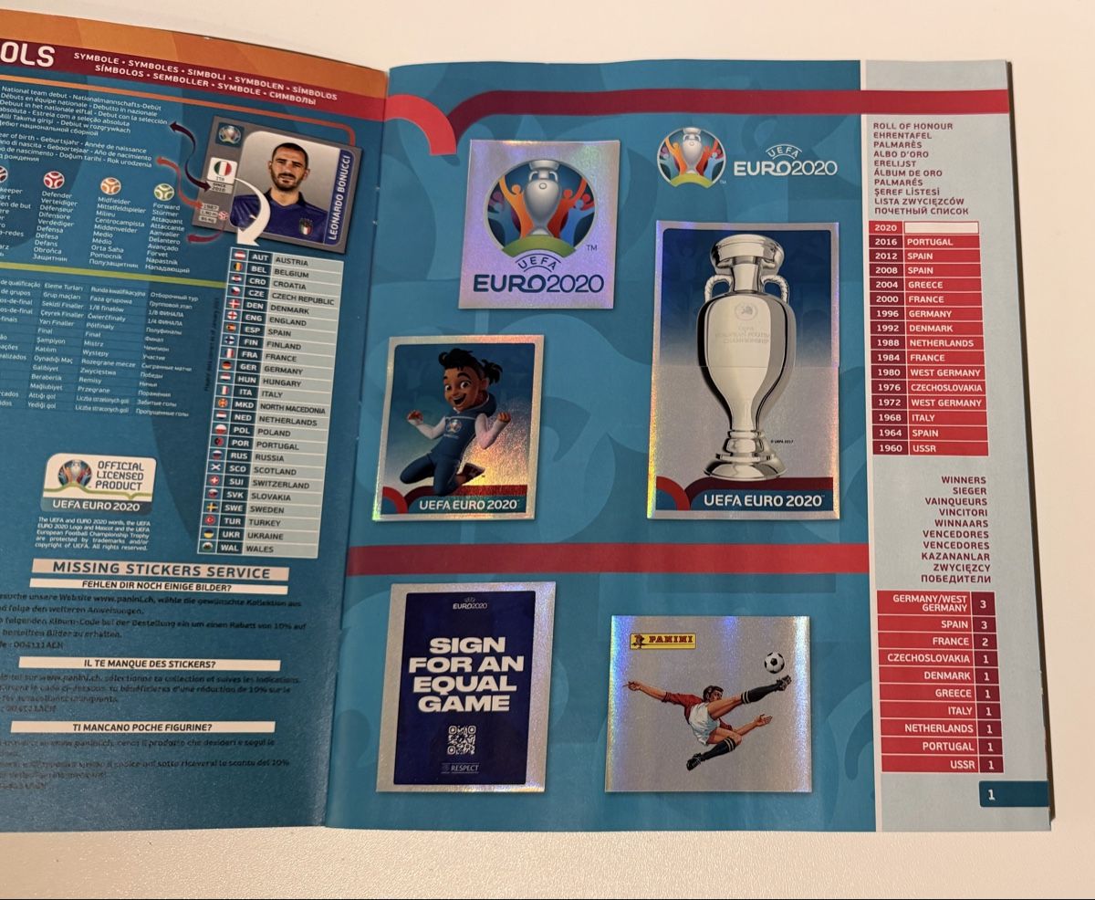 Panini Alben: Panini UEFA Euro 2020  – Gebraucht aus Au SG von Bego1 1