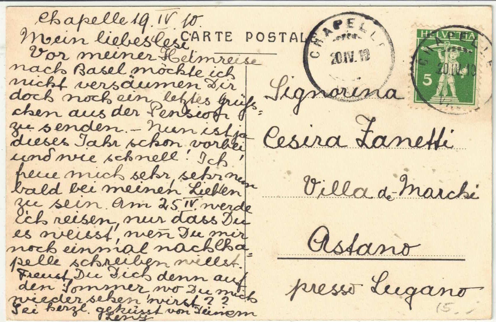 Cartoline postali: Chapelle s. Moudon – Usato da Ettingen venduto da Kartenplanet 1