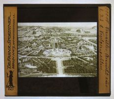 Glasdia Frankreich: Versailles - Vogelperspektive, um 1920