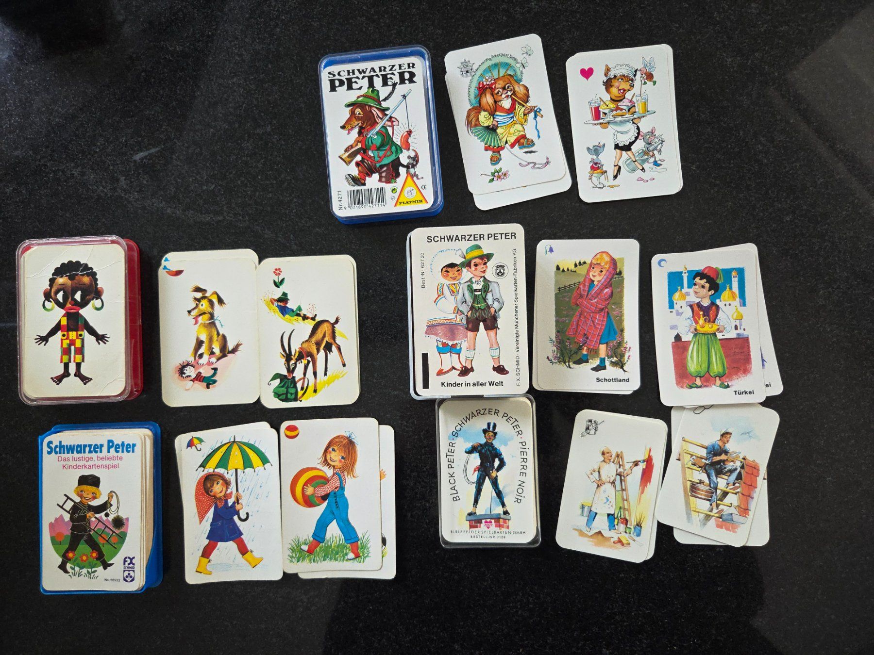 Giochi: 11 verschiedene "Schwarzer Peter" - Spielkarten – Usato da Münsingen venduto da Sokilein 2