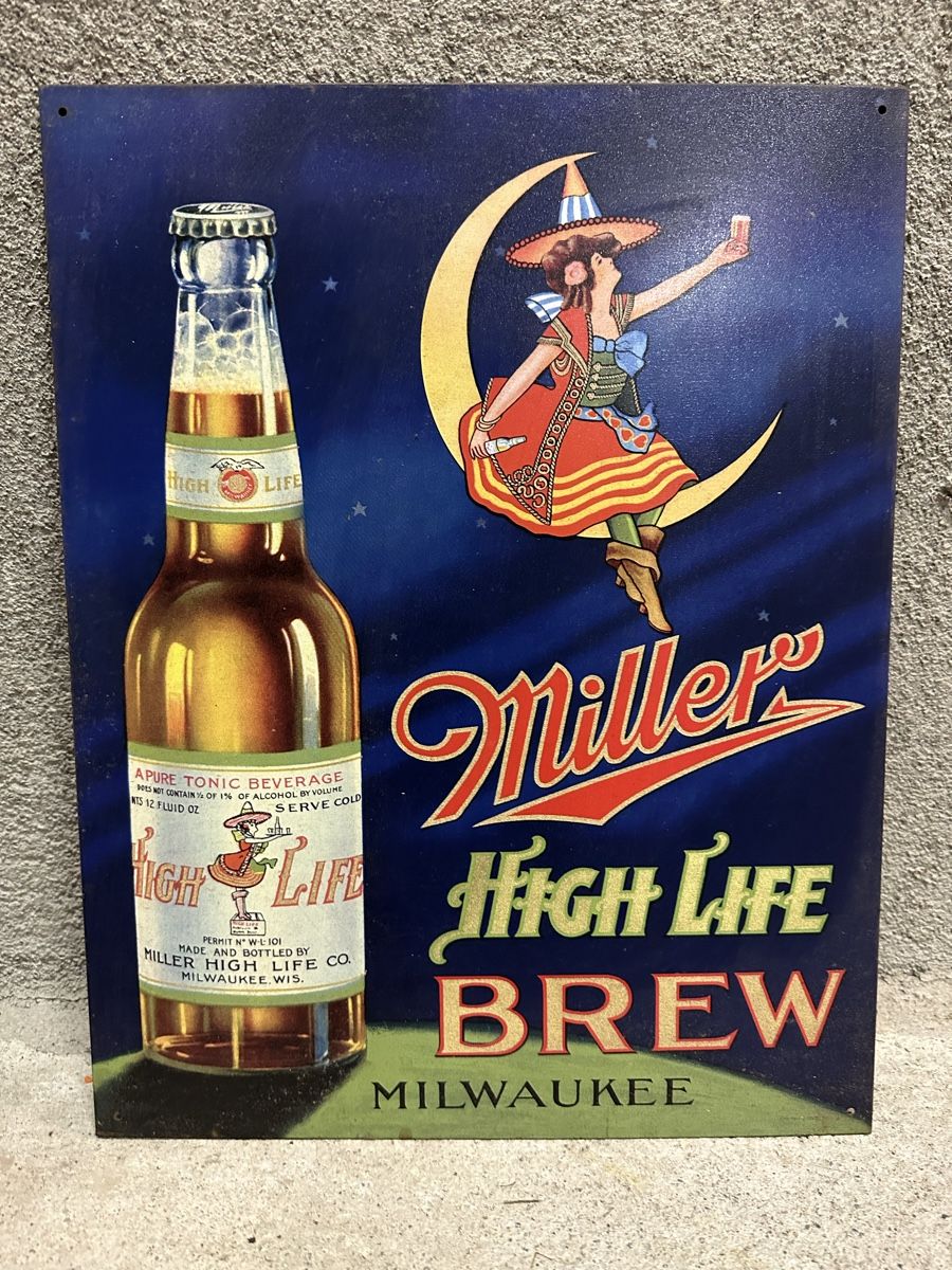 Insegne: Miller bier Werbung Reklame – Usato da Reinach AG venduto da rares75