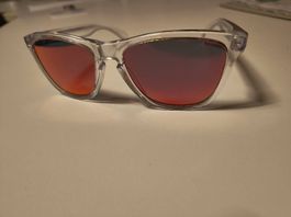 Oakley Sonnenbrille transparent  rote Spiegelgläser 