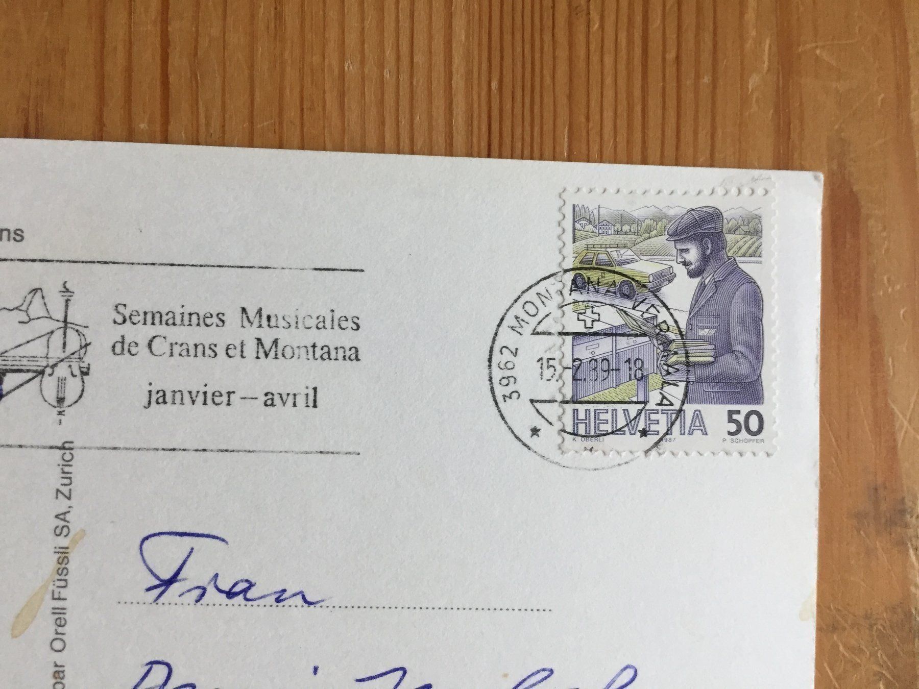 Cartoline postali: Sierre-Montana-Crans - AK 1989 – Usato da Oberuzwil venduto da Henri09 1