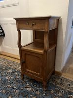 Table de nuit en bois marbre vintage bois massif 