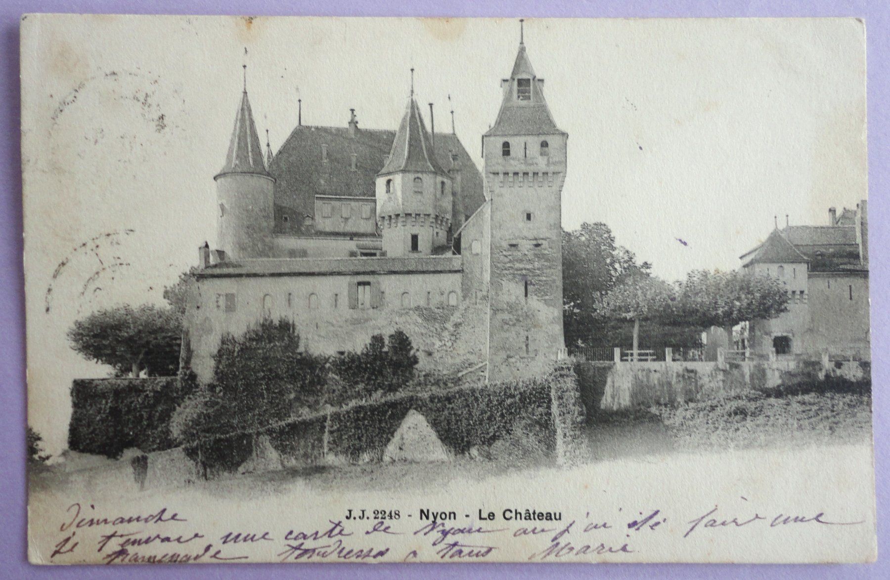 Cartoline postali: Nyon - Le Château – Difettoso da Fétigny venduto da Billy2miny