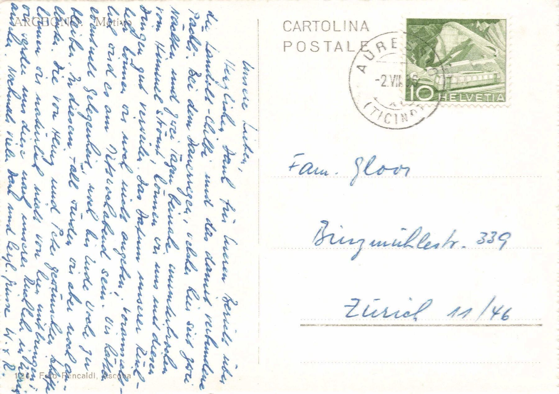 Cartoline postali: Arcegno Ti costumi – Usato da Biasca venduto da Blenio71 1