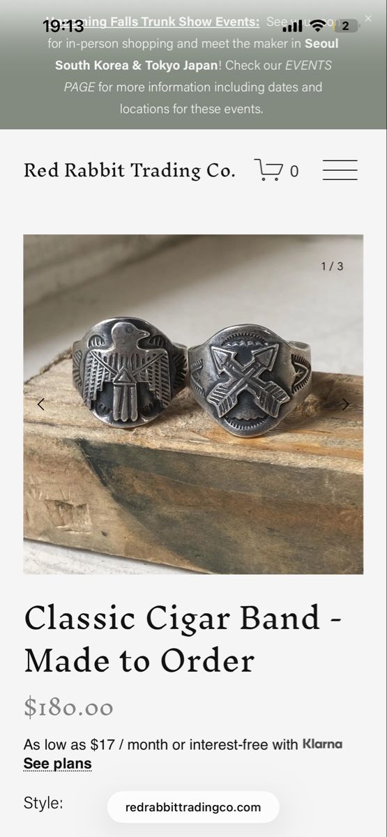 Anelli: Red Rabbit Arrow Cigar Band Ring – Usato da Zürich venduto da JW_95 5