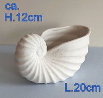 Dekorative Muschel Schale Keramik weiss stilvoll ca 20 cm