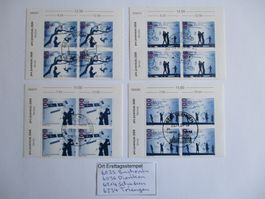 Viererblock mit Ort Ersttagsstempel 6033 Buchrain +