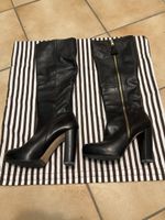 Cuissardes cuir noir talon femme taille 38