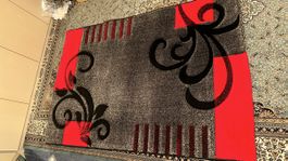 Teppich Onyx 130x190cm schwarz/rot guter Zustand