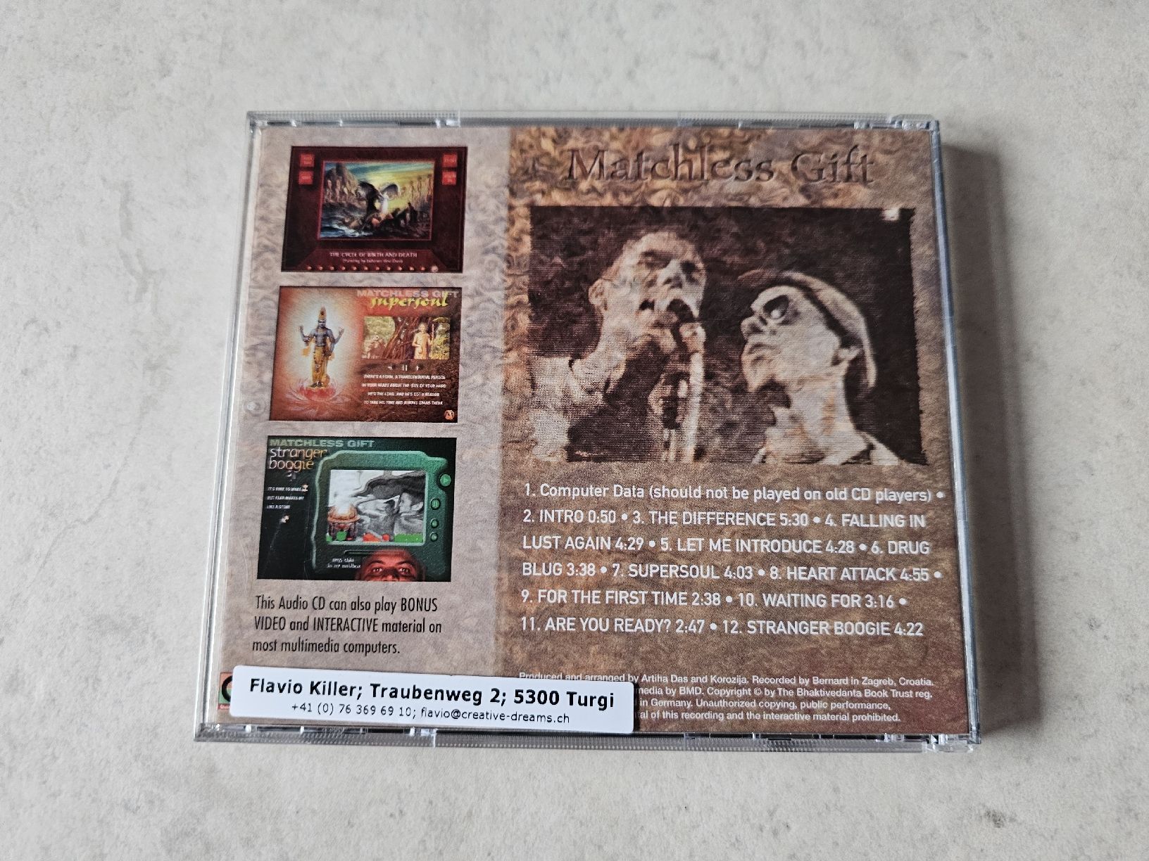 CD: Matchless Gift  -  Satisfaction Guaranteed – Usato da Schneisingen venduto da backstore24 1