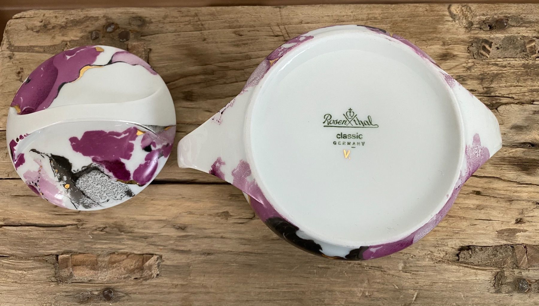 Rosenthal Zuccheriere: Rosenthal Zuckerdose mit Goldakzenten – Usato da Lyss venduto da rar_q66b 3