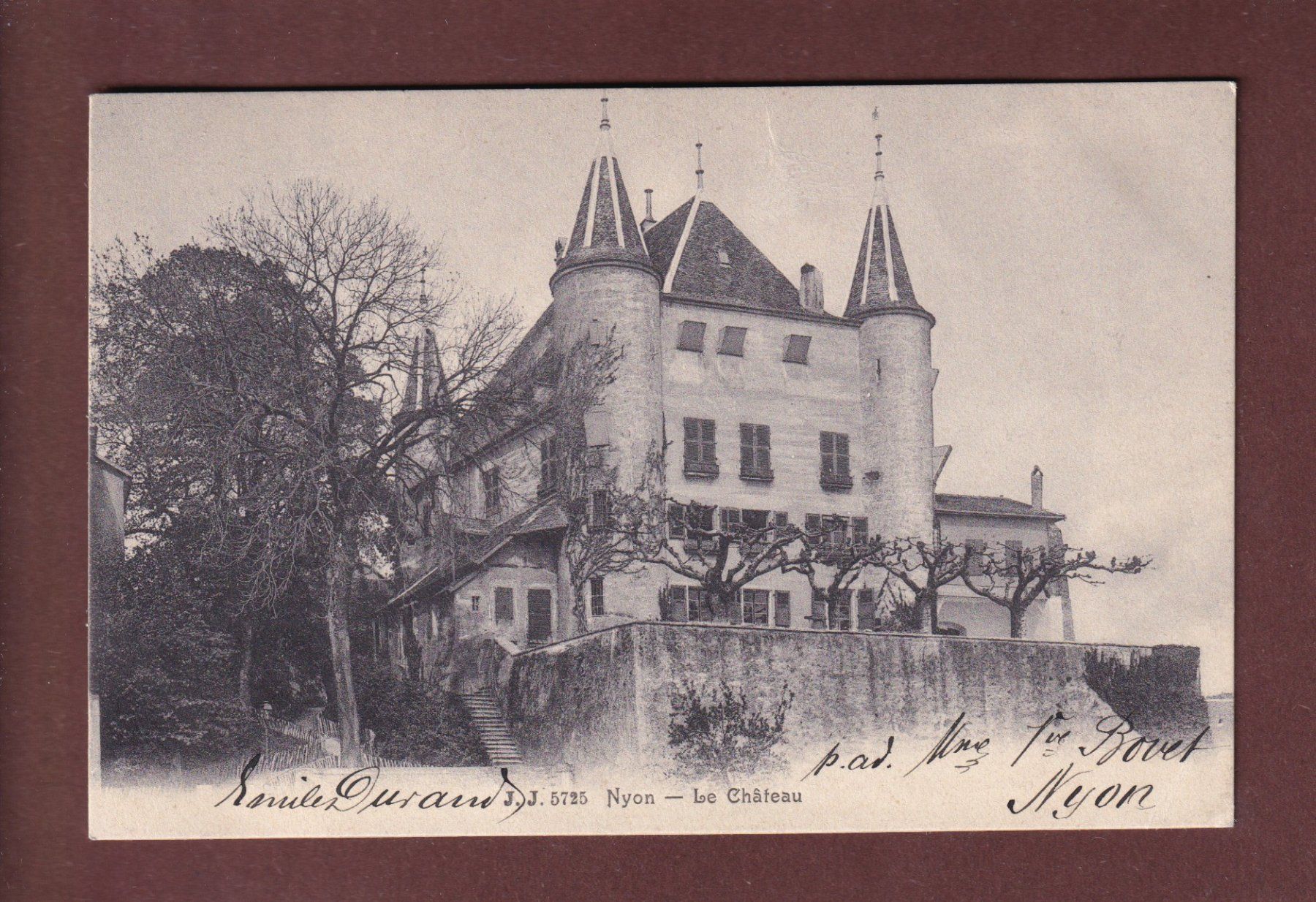 Ansichtskarten: NYON - Le Château - 1905 – Gebraucht aus Pully von nicecards-shop