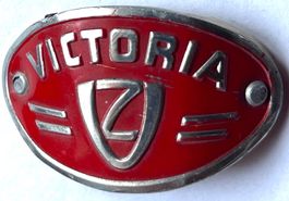 Victoria Zündapp Emblem / Logo Oldtimer Moped Rot Silber