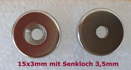 500 Stk. Neodym Magnete mit Loch