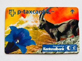 Taxcard 508L Graubündner Kantonalbank mit Enzian + Steinbock