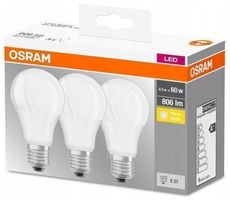 Osram Triopack E27 LED 8.5W = 60W