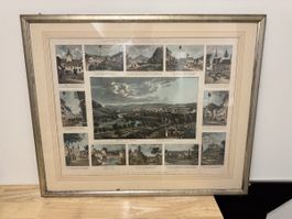 Bild Ansichten Kanton Basel-Landschaft gerahmt 66x55 cm