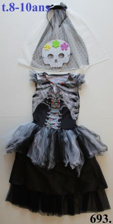Costume squelette / Skelett t. 8 - 10 ans
