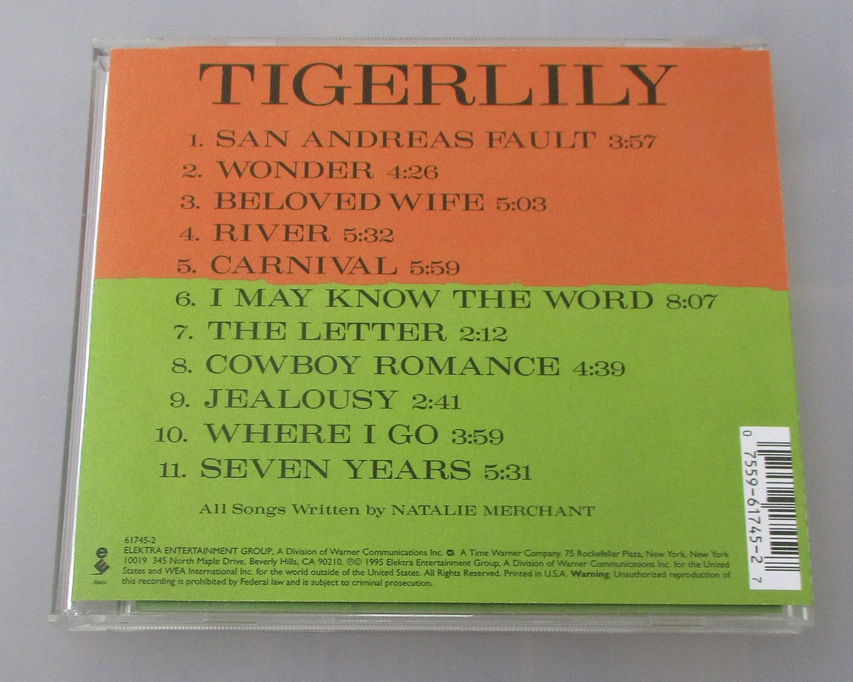 CDs: NATALIE MERCHANT - Tigerlily – D'occasion à Wattwil par Muriel11 1