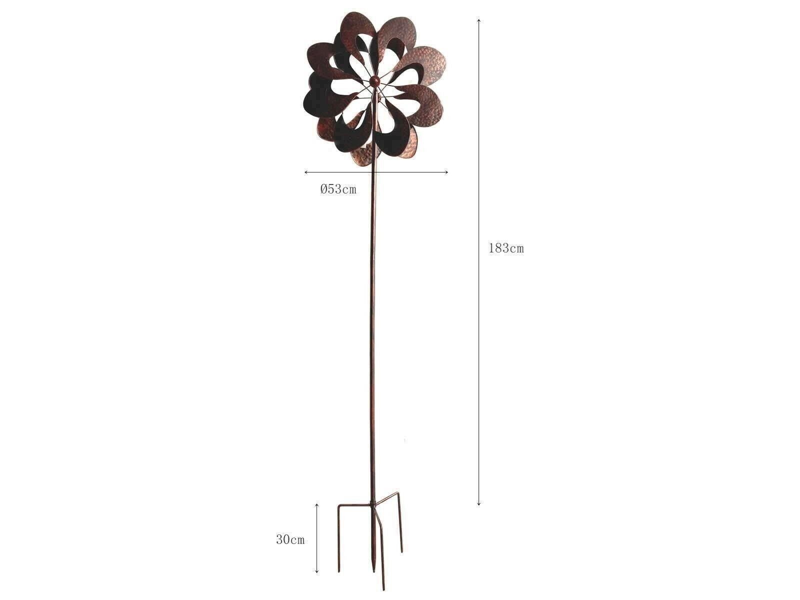 Altre Decorazioni per giardino: Hafix XXL Windrad mit zwei Blume - 183cm – Nuovo e nell'imballaggio originale da Bottighofen venduto da zaap 2