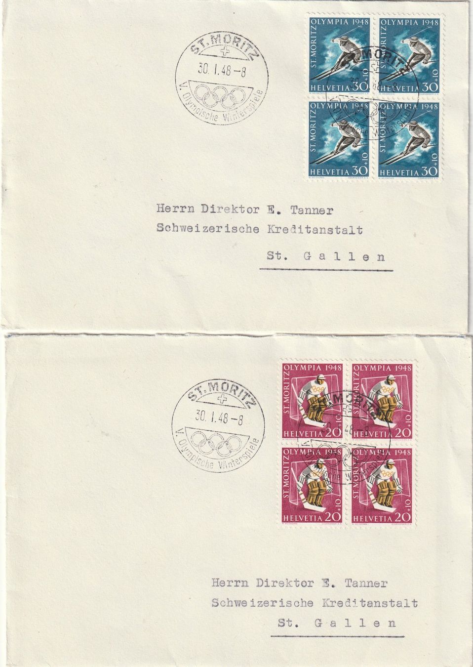 Alle Briefmarken: Zu. Nr. W25 - W28 auf Briefen – Gebraucht aus Rorschacherberg von fratovi2