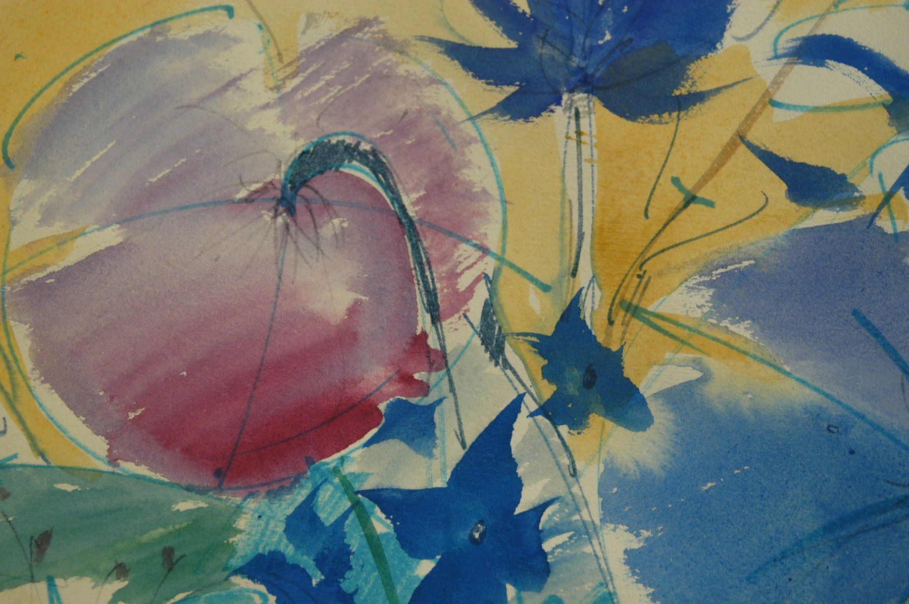 Dipinti: Levied Blumen mit Vase Aquarell – Usato da Herisau venduto da Wisen 5