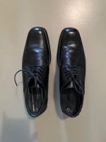 Bacco Bucci Studio Herren-Lederschuhe schwarz, Grösse 42.5