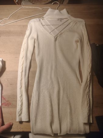 GUESS Strickkleid, neuwertig, creme-weiss, Gr. S