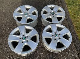 Jantes alu 16" origine Skoda, 5x112, propres