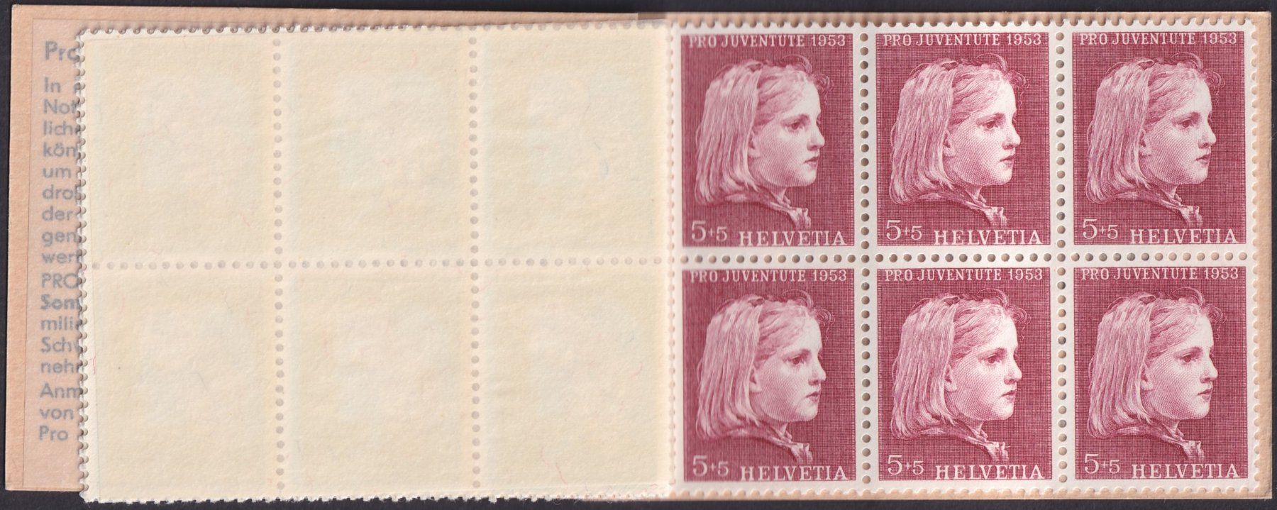 Tutti i francobolli: 1953, Markenheft Nr.2. postfrisch Pro Juventute, Kat: 140.- – Usato da Sursee venduto da Luzernerraute 3