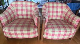 Fauteuils Sessel antik mit Designers Guild Stoff