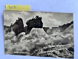 Rheinfall vom Fels aus mit Schloss Laufen, 1947