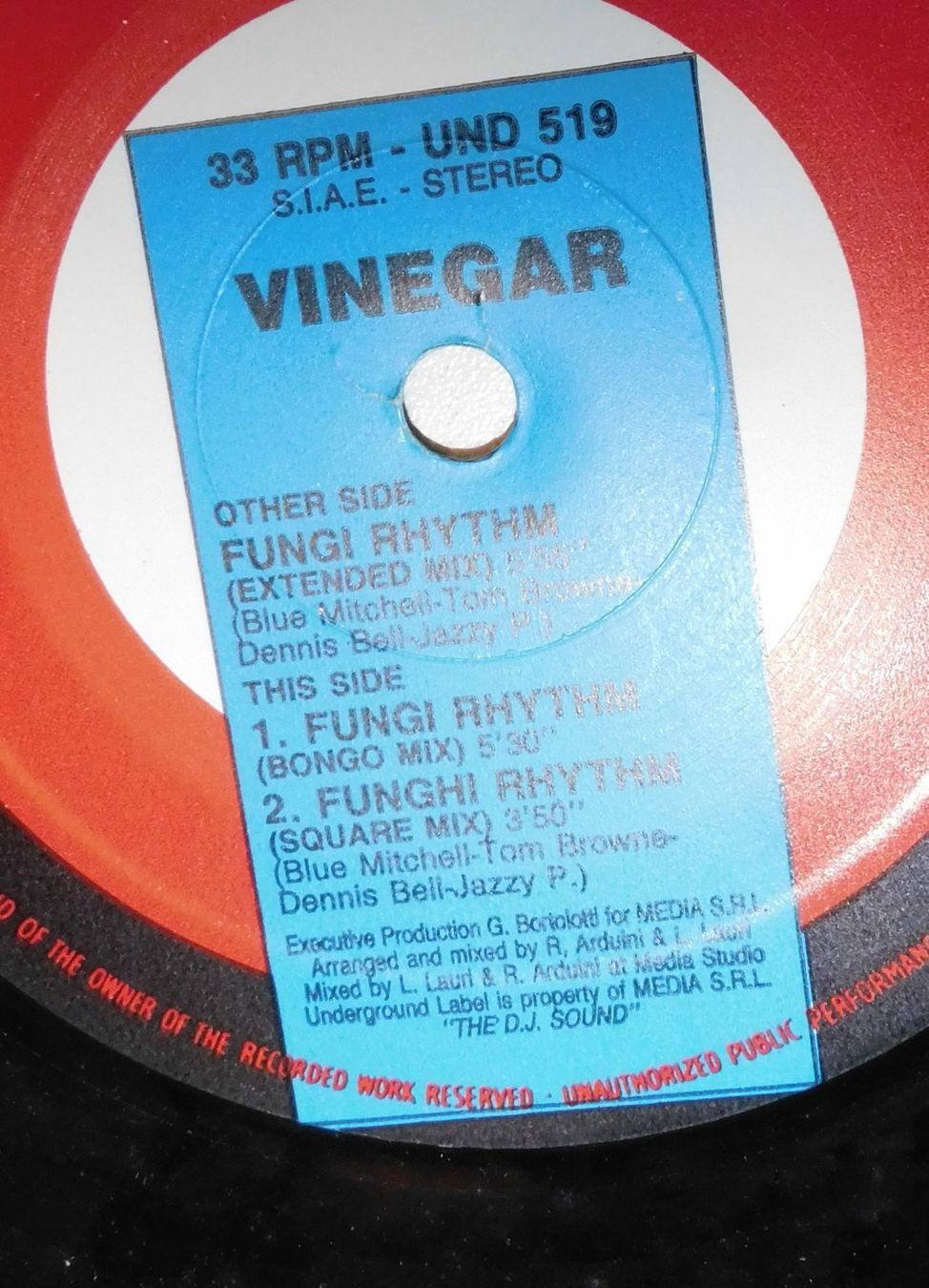 Schallplatten: LP Underground - Vinegar Funghi Rhythm Extended Mix -  Mix – Gebraucht aus Sursee von 76 2