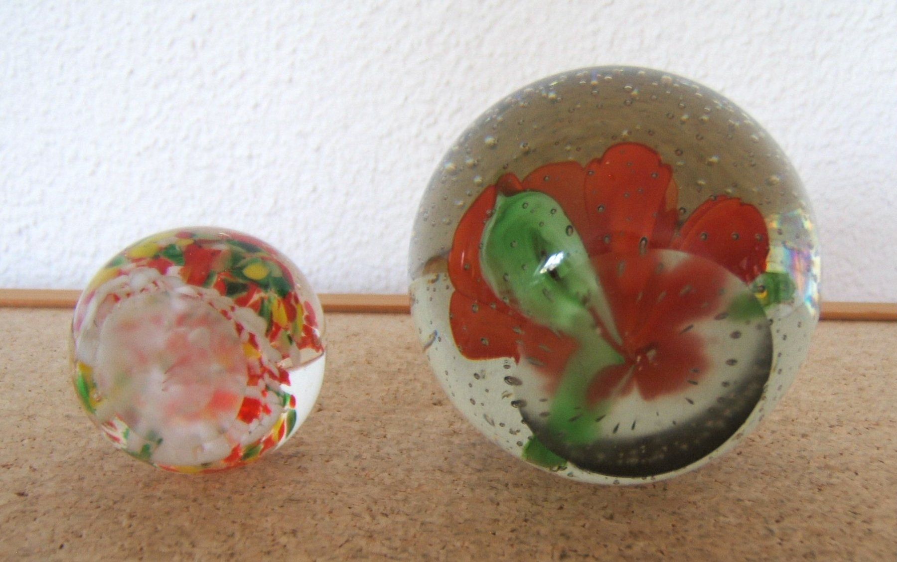 Figuren: 2 BRIEFBESCHWERER, PAPERWEIGHT AUS GLAS – Gebraucht aus Brunnen von Nonne04 4