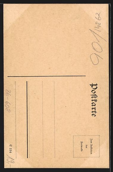 Cartoline postali: Handgemalt: Trauernder Herr wird von ein – Usato da Berlin venduto da bartko-reher 1