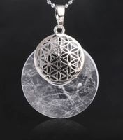 Amulett/ Anhänger Blume des Lebens aus Naturstein