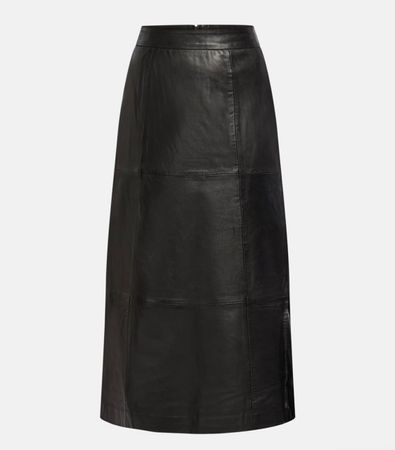 AIM black leather skirt XS/34 - wie NEU.