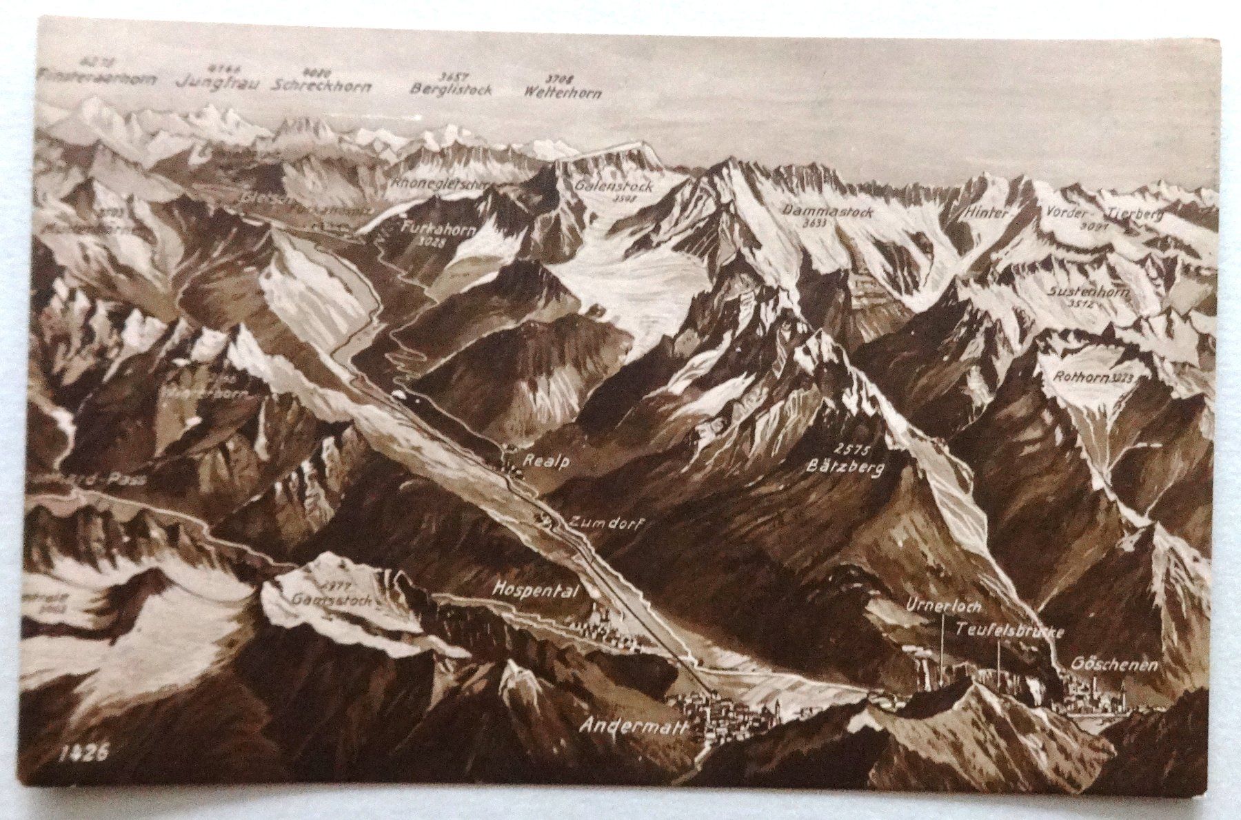 Ansichtskarten: Andermatt - Panorama – Defekt aus Fétigny von Billy2miny