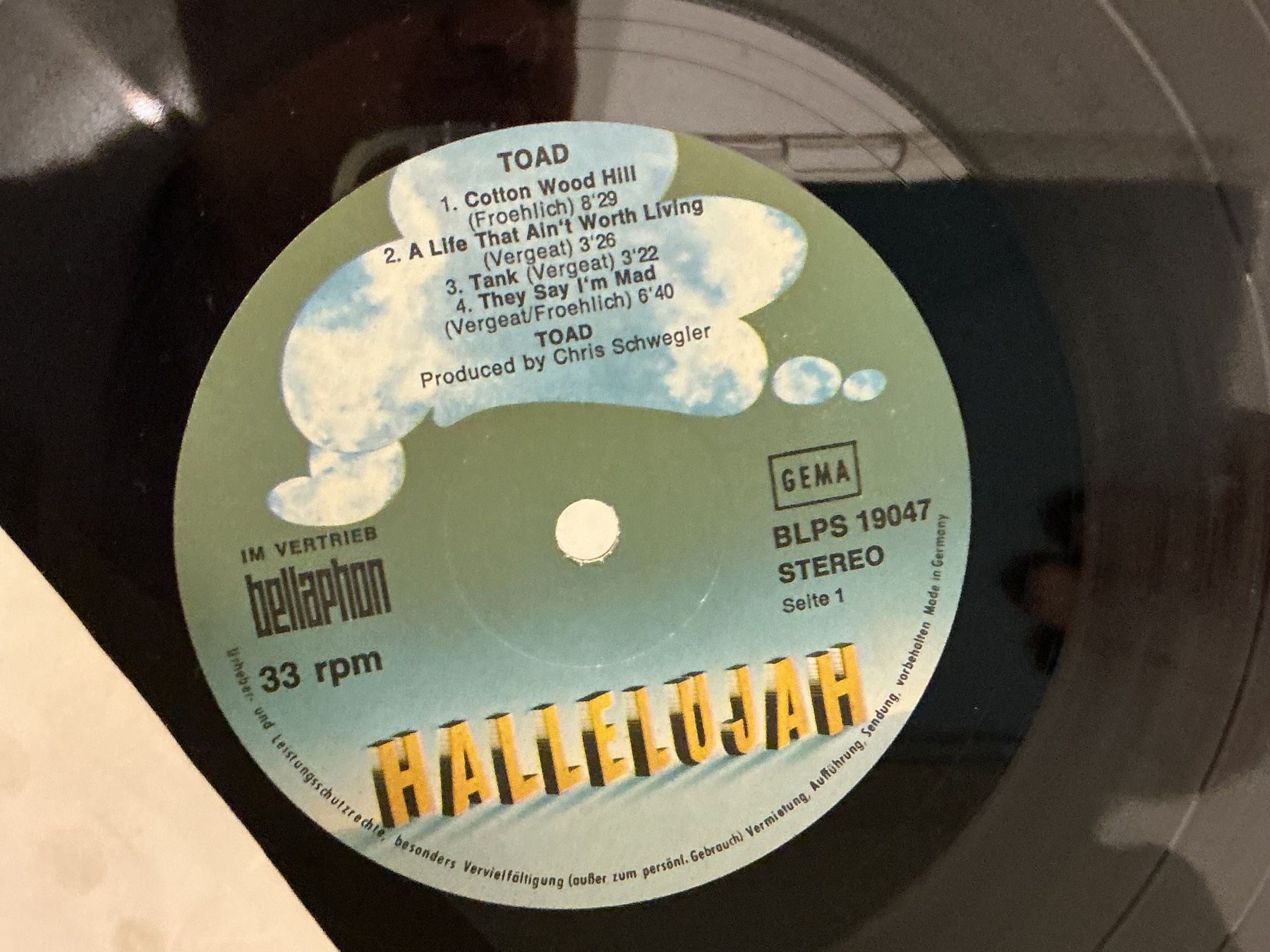 Schallplatten: Toad LP❗️EXTREM RARE❗️LP NM- – Gebraucht aus Winterthur von Tumko-Vinyl 3