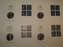 Pro Patria FDC 1970 Nr. 146 - 149 4-Block "Glasgemälde "