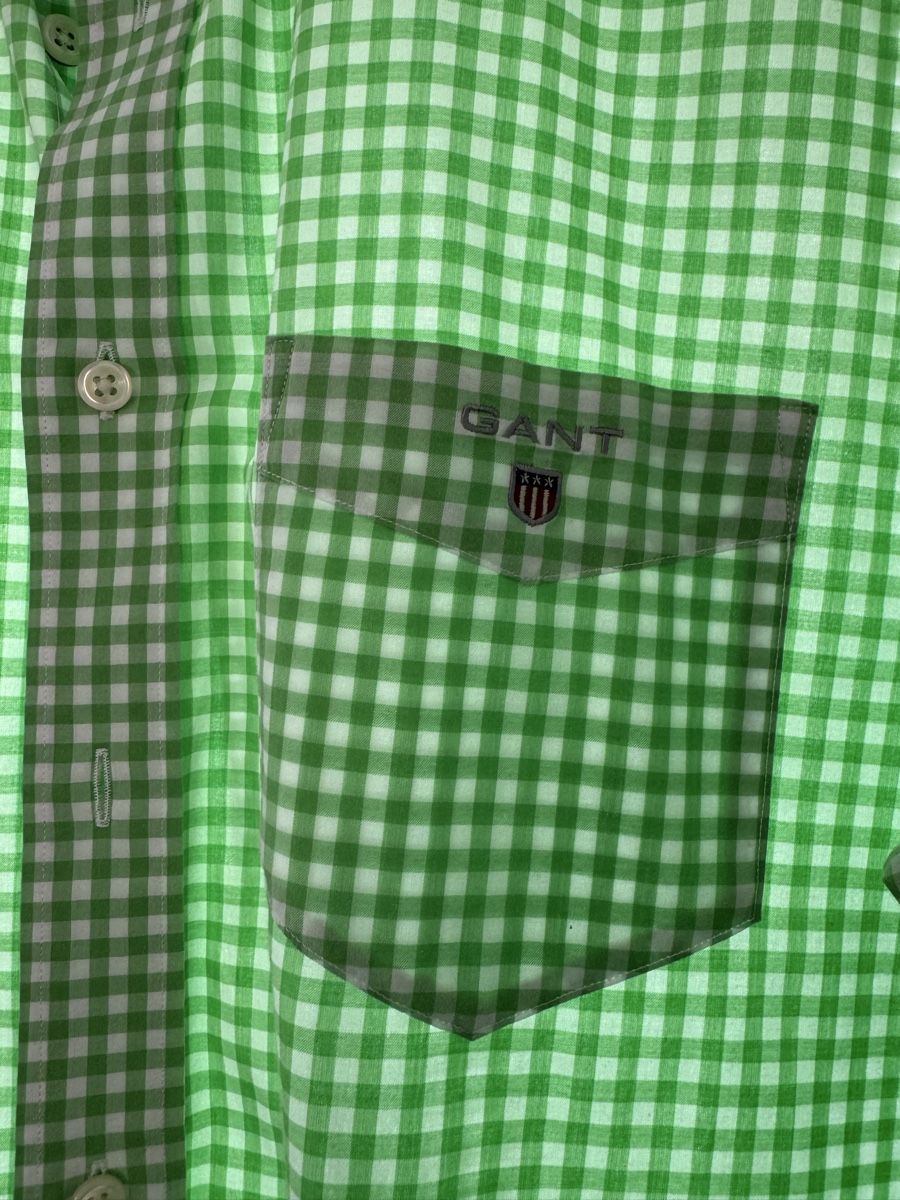 Gant Hemden: GANT Regular Fit Shirt - Green Gingham Check, Size L – Neu (gemäss Beschreibung) aus Baar von robin.rs 1