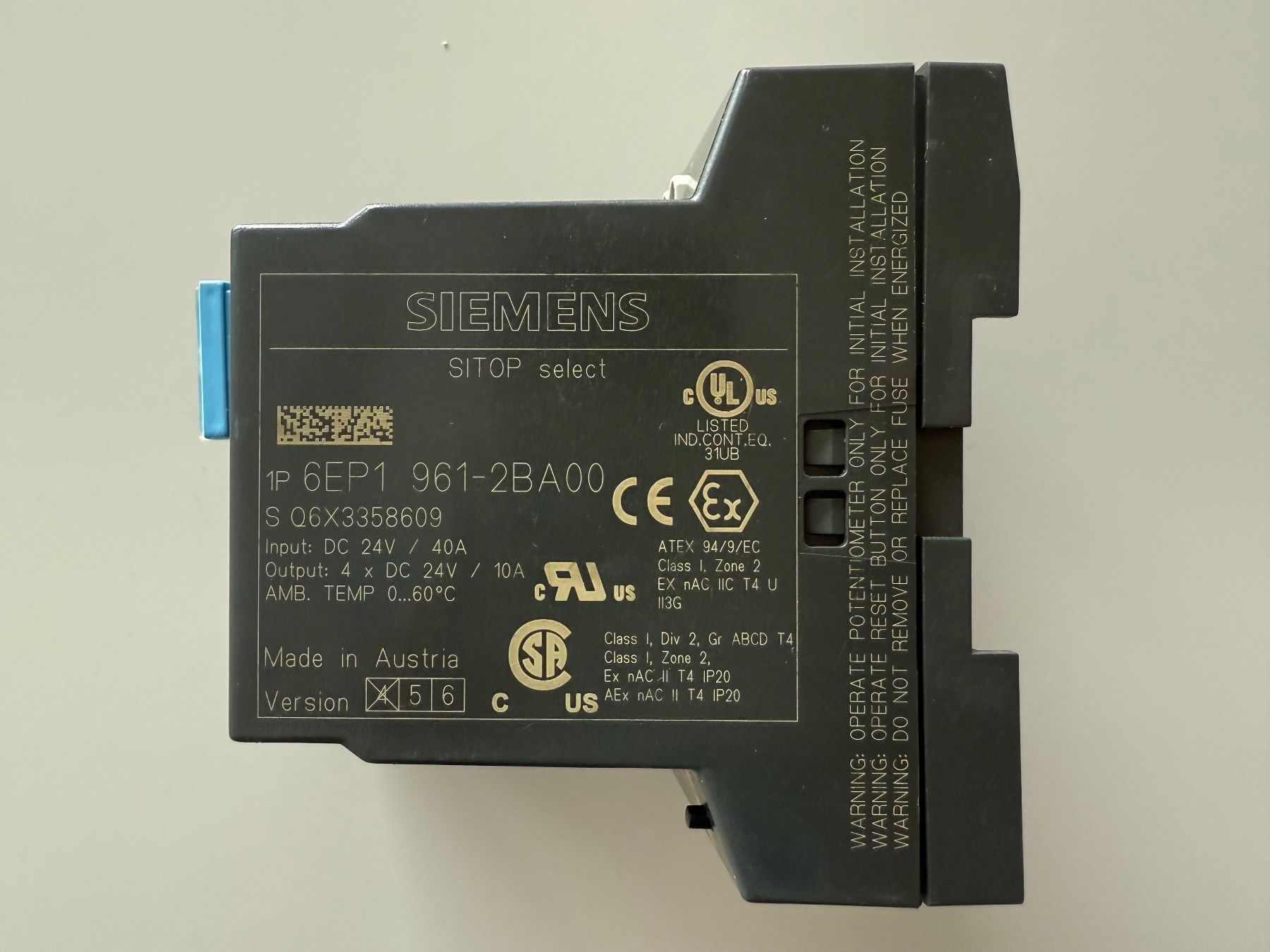 Elektronikbauteile: Siemens 6EP1961-2BA00 Q6X3 Sitop select Diagnostics Module – Gebraucht aus Trimbach von ORTHOPORT 3
