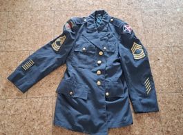 US Army Herren Uniformjacke „Army Green" mit Abzeichen