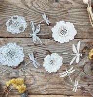 Neues Stanzschablonen-Set Libellen Blumen NEU