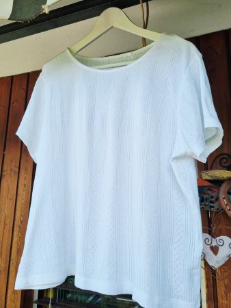 Baumwolle T Shirt weiss L NEU