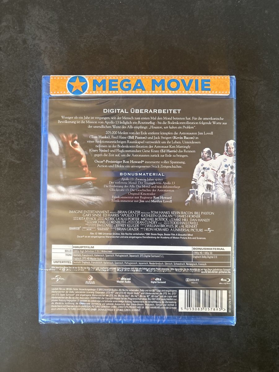 Tutti i DVDs: Apollo 13 - Blu-Ray - Neu und Originalverpackt – Nuovo e nell'imballaggio originale da Ruswil venduto da Slivio_ 1